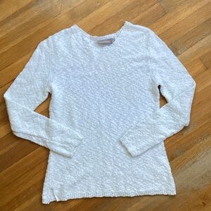 Croft & Barrow Textured White Sweater